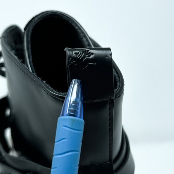 **SOLD**Koi Borin Metal Hardware Platform Combat Boots Black Mens 10 Chains - Picture 12 of 16